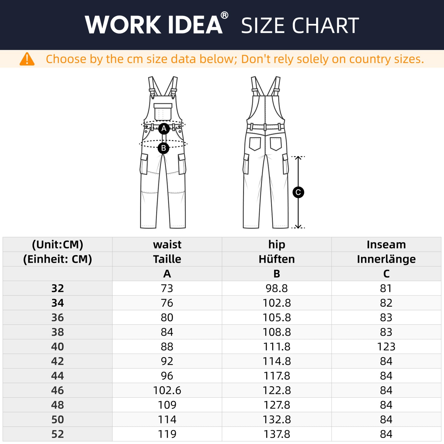 WORK IDEA Damen-Arbeitslatzhose mit guter Dehnbarkeit, vielen Taschen und teilweiser Verwendung von Cordura-Gewebe für erhöhte Abriebfestigkeit, geeignet für Verschiedene Arbeitsumgebungen