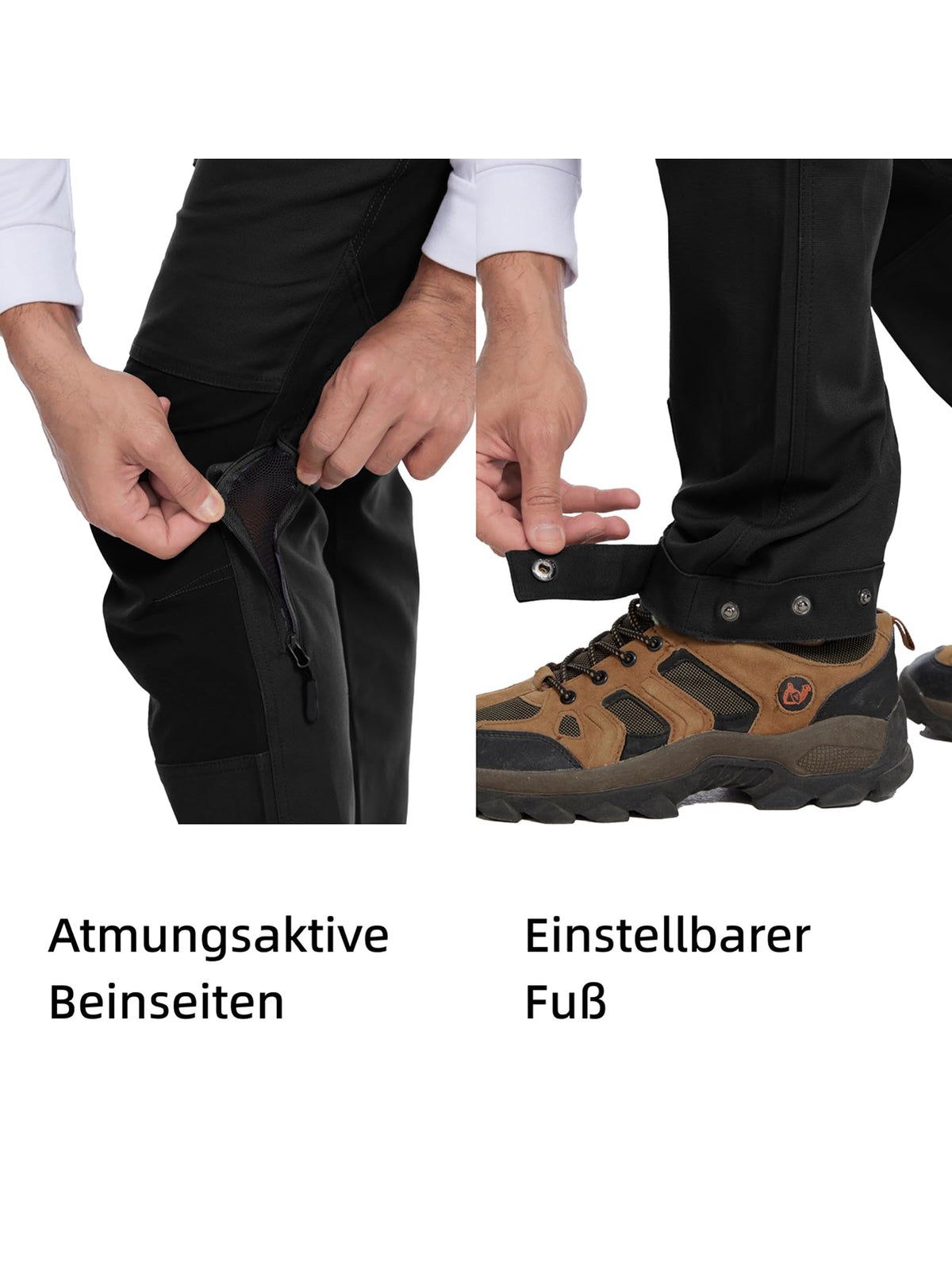 WORK IDEA Women's Hiking Trousers, Stretch Slim Fit, Water Resistant, for Outdoor Activities