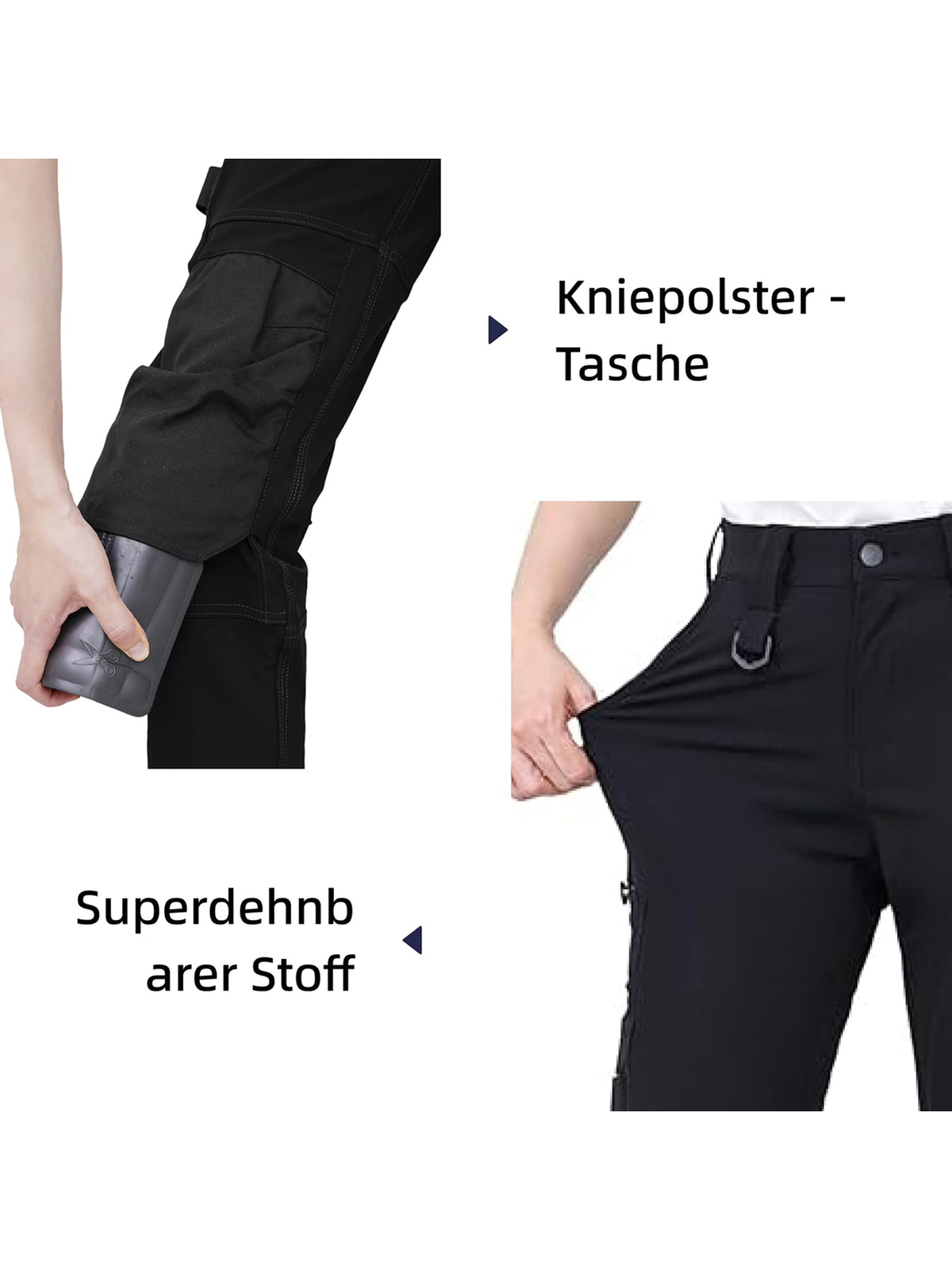 WORK IDEA Women's Slim-Fit Stretch Work Trousers: Cordura Fabric in Critical Areas, Heavy Duty, Elegant, Suitable for Highest Demands