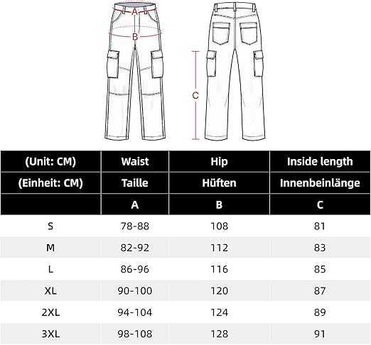 WORK IDEA Men's Work Trousers, Trousers with Multifunctional Pockets, Trousers with Removable Flight Pockets, black, XXL