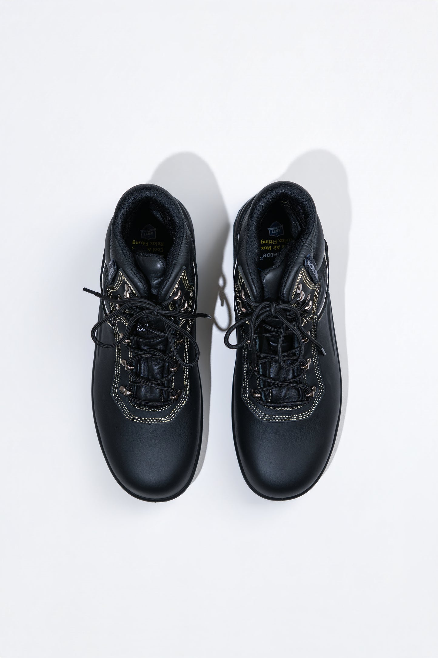 WORK IDEA High‑Top Safety Work Boots Genuine Leather Steel Toe Anti‑Slip Industrial Safety Shoes