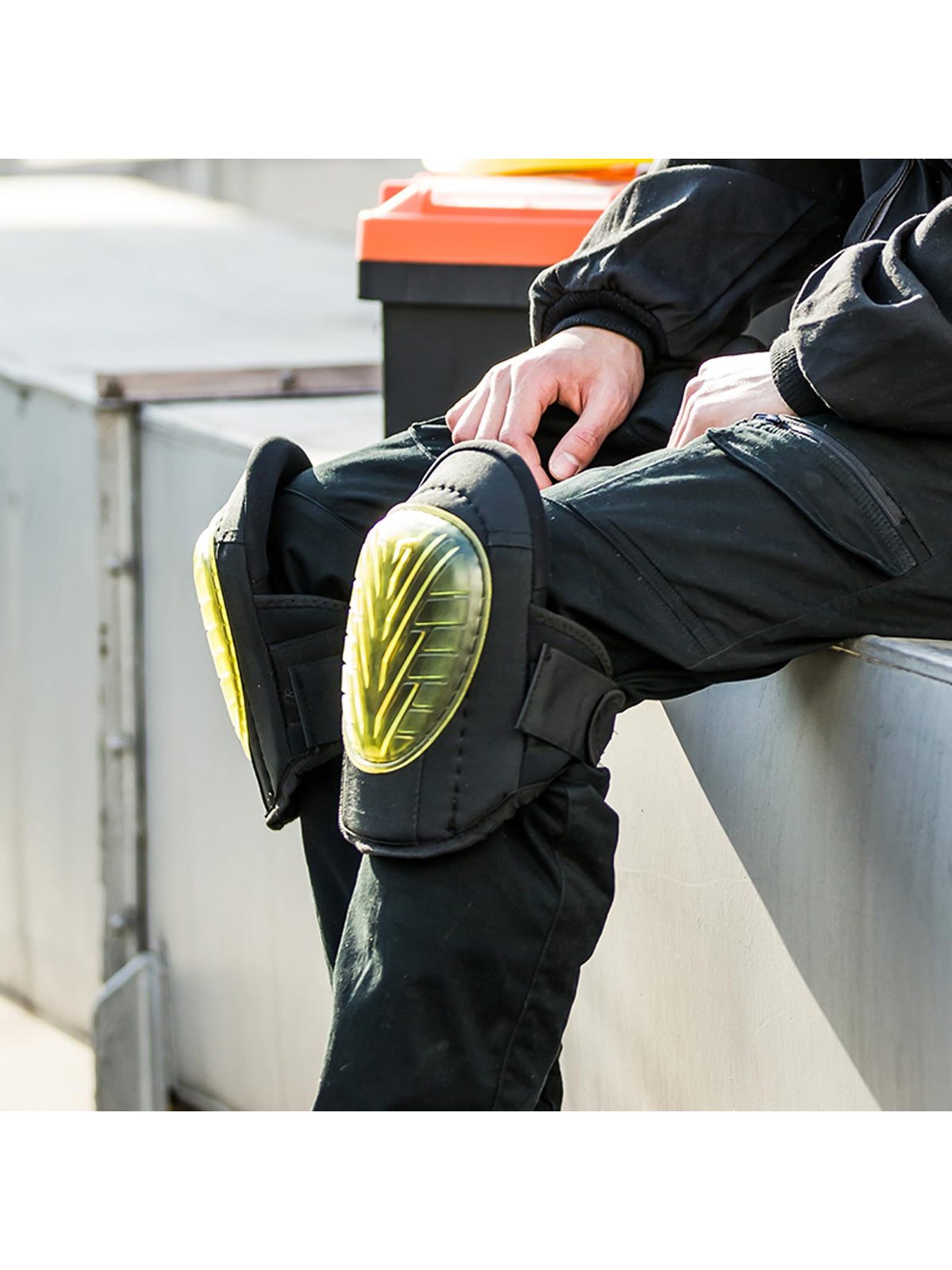 WORK IDEA - Professional gel knee pads for work, knee protection with premium foam, durable and highly elastic straps for quick closure
