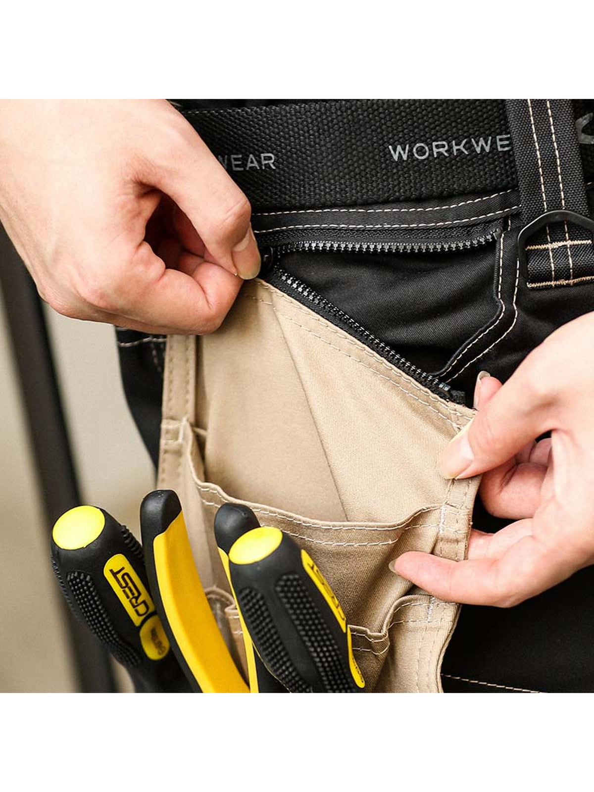 WORK IDEA Builder Work Shorts for Men - Durable Summer Combat Shorts - Multi Pocket Detachable Flight Pocket Shorts