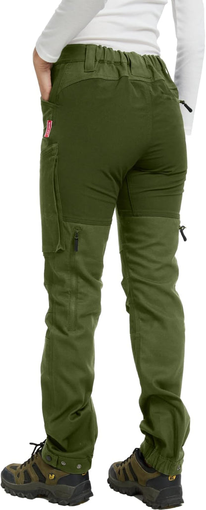 WORK IDEA Women's Hiking Trousers, Stretch Slim Fit, Water Resistant, Outdoor Hiking Trousers