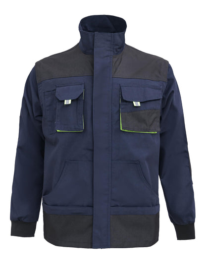 WORK IDEA Mens Multi Pocket Heavy Duty Canvas Work Jacket