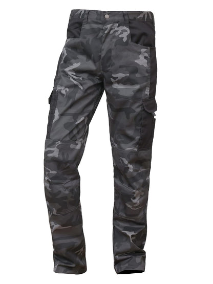 WORK IDEA Mens Work Trousers - Camouflage Trousers Mens Cargo Trousers with Inside Knee Pockets