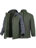 WORK IDEA Men's 3-in-1 Waterproof Breathable Windproof Jacket with Hood and Fleece Inner Jacket - Functional Jacket for Hiking, Cycling, Camping and Outdoor Activities