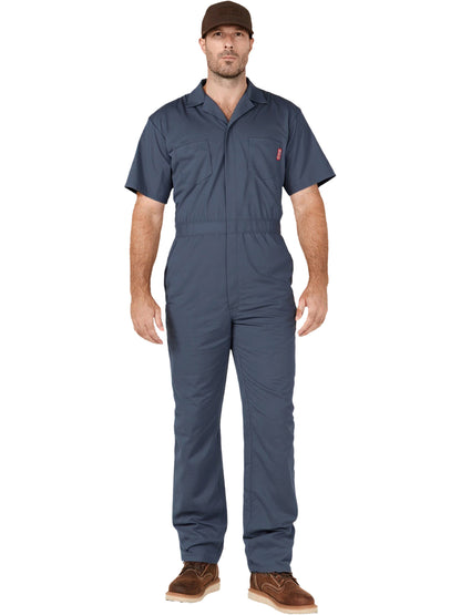 OVERALL DE TRABAJO PARA HOMBRE WORK IDEA - Mono Ligero de Manga Corta con Cintura Elástica y Múltiples Bolsillos