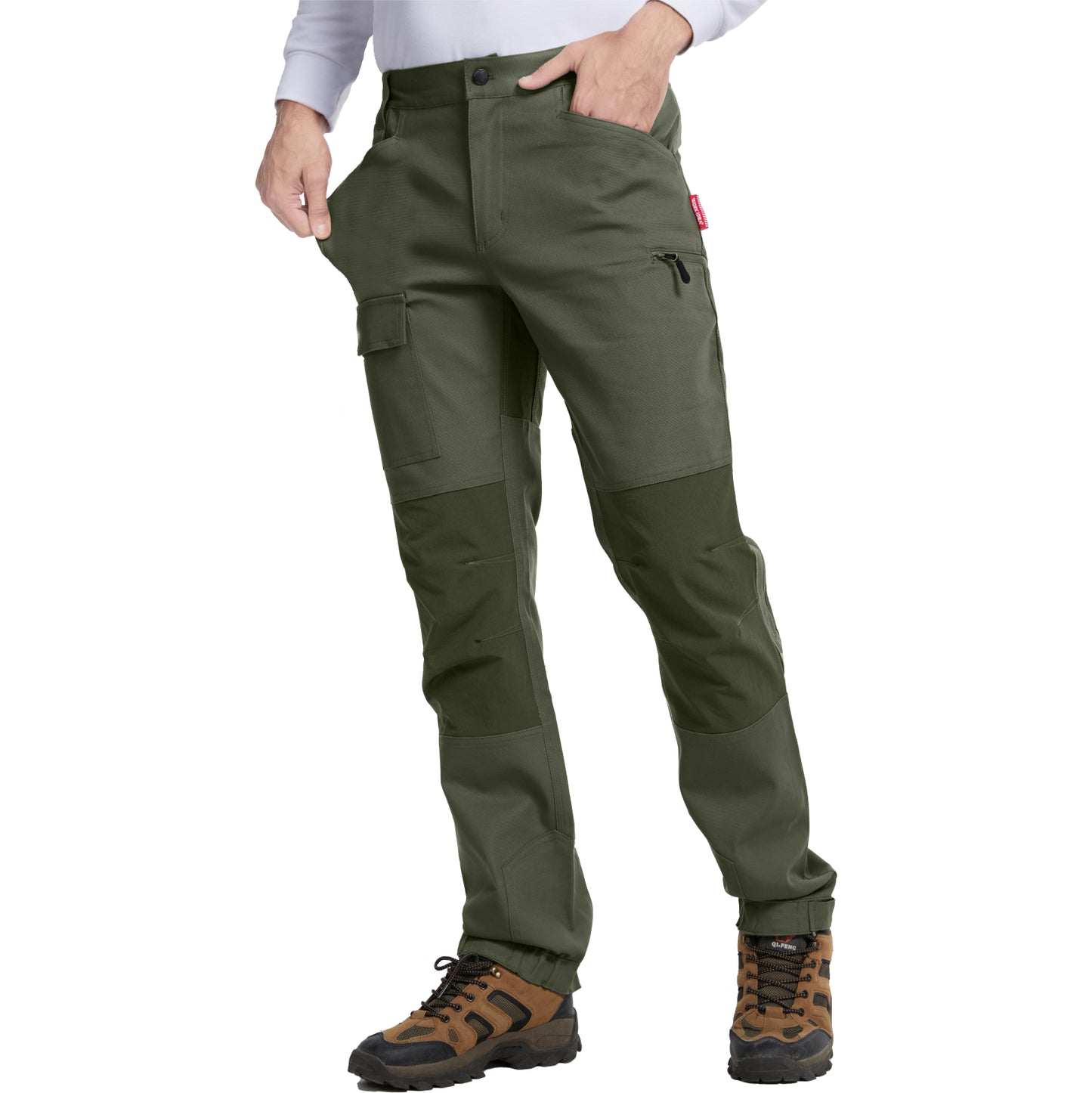 WORK IDEA Men's Hiking Trousers Stretch Slim Fit Waterproof Outdoor Hiking Trousers