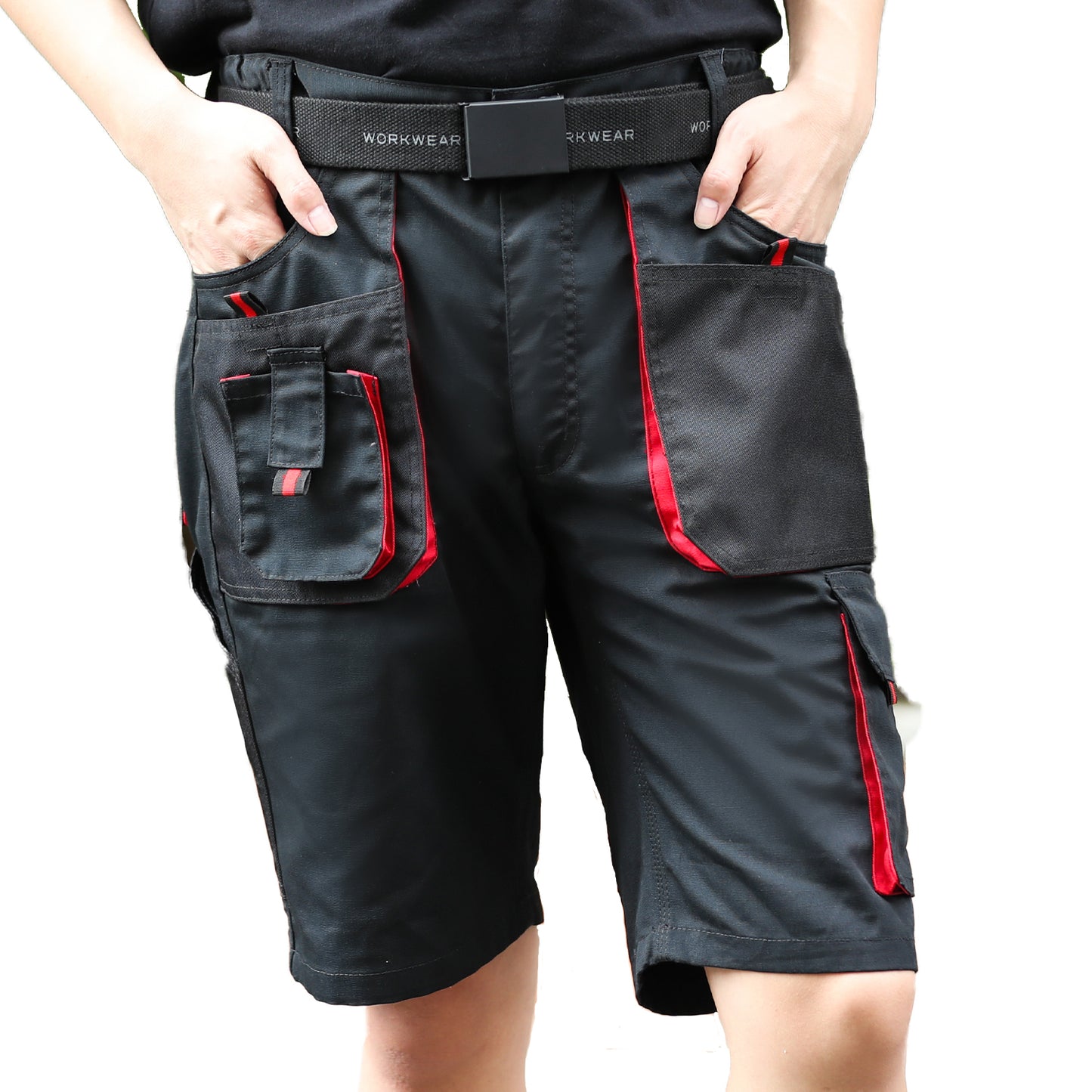 WORK IDEA Short Men's Work Shorts Multi Pocket Men's Cargo Trousers for Summer