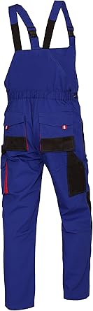 WORK IDEA Mens Work Dungarees Oxford Knee Pockets Durable Canvas