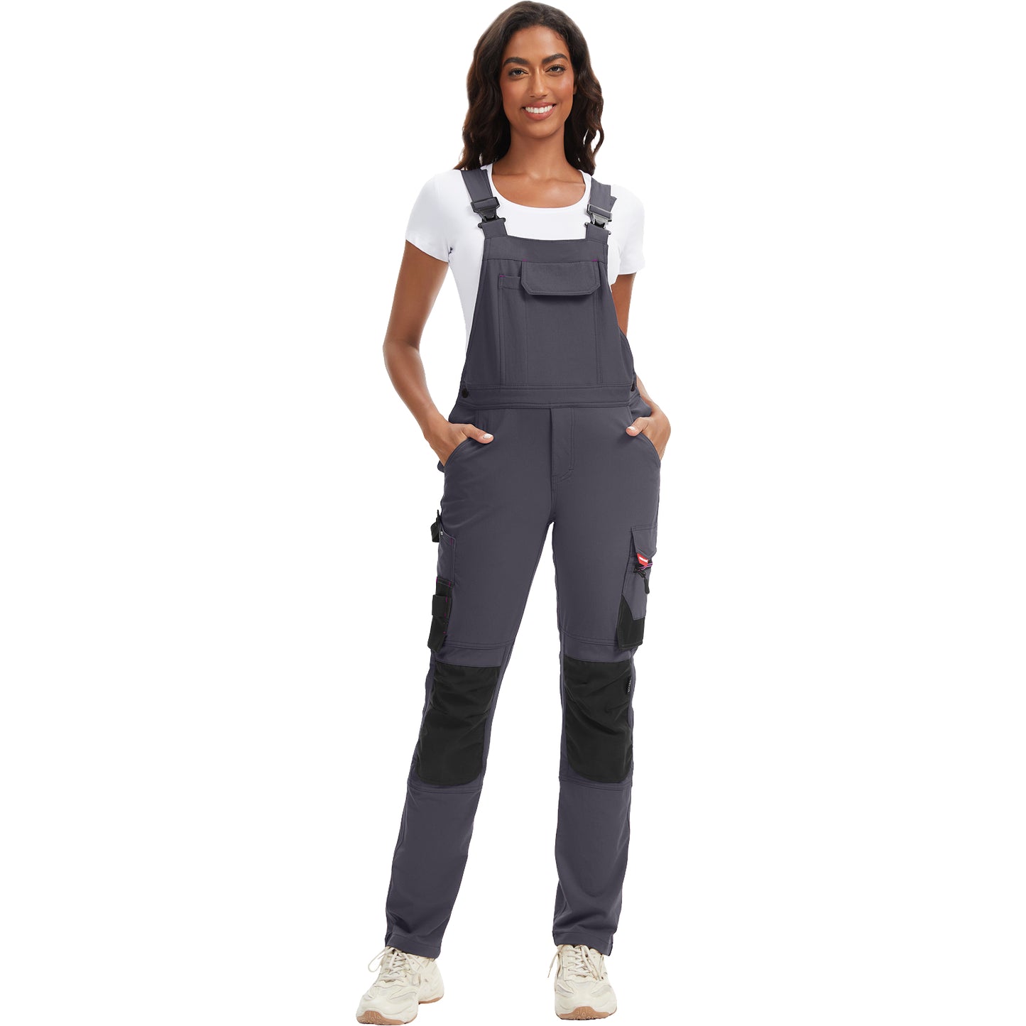 WORK IDEA Damen-Arbeitslatzhose mit guter Dehnbarkeit, vielen Taschen und teilweiser Verwendung von Cordura-Gewebe für erhöhte Abriebfestigkeit, geeignet für Verschiedene Arbeitsumgebungen