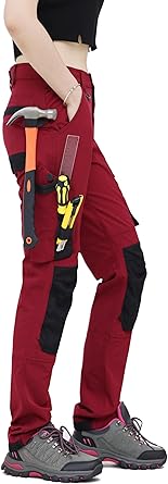 WORK IDEA Women's Slim-Fit Stretch Work Trousers: Critical Cordura Fabric Areas, Durable Elegance for the Highest Demands