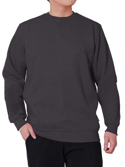 WORK IDEA Men's Crewneck Sweatshirt Work Wear Pullover Men's Basic Work Jumper