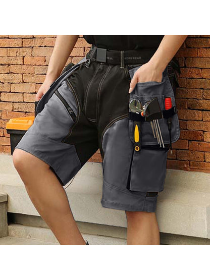 WORK IDEA Builder Work Shorts for Men - Durable Summer Combat Shorts - Multi Pocket Detachable Flight Pocket Shorts