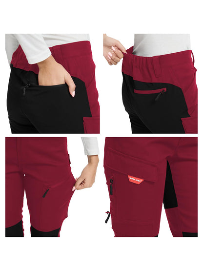 WORK IDEA Women's Hiking Trousers, Stretch Slim Fit, Water Resistant, Outdoor Hiking Trousers
