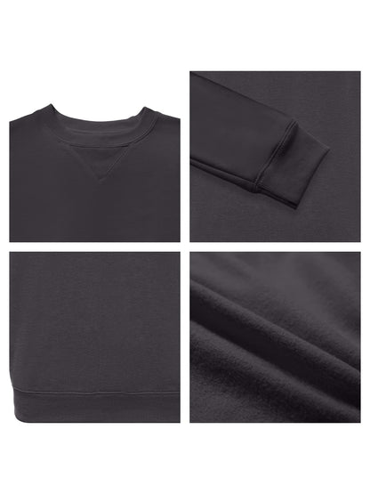 WORK IDEA Men's Crewneck Sweatshirt Work Wear Pullover Men's Basic Work Jumper