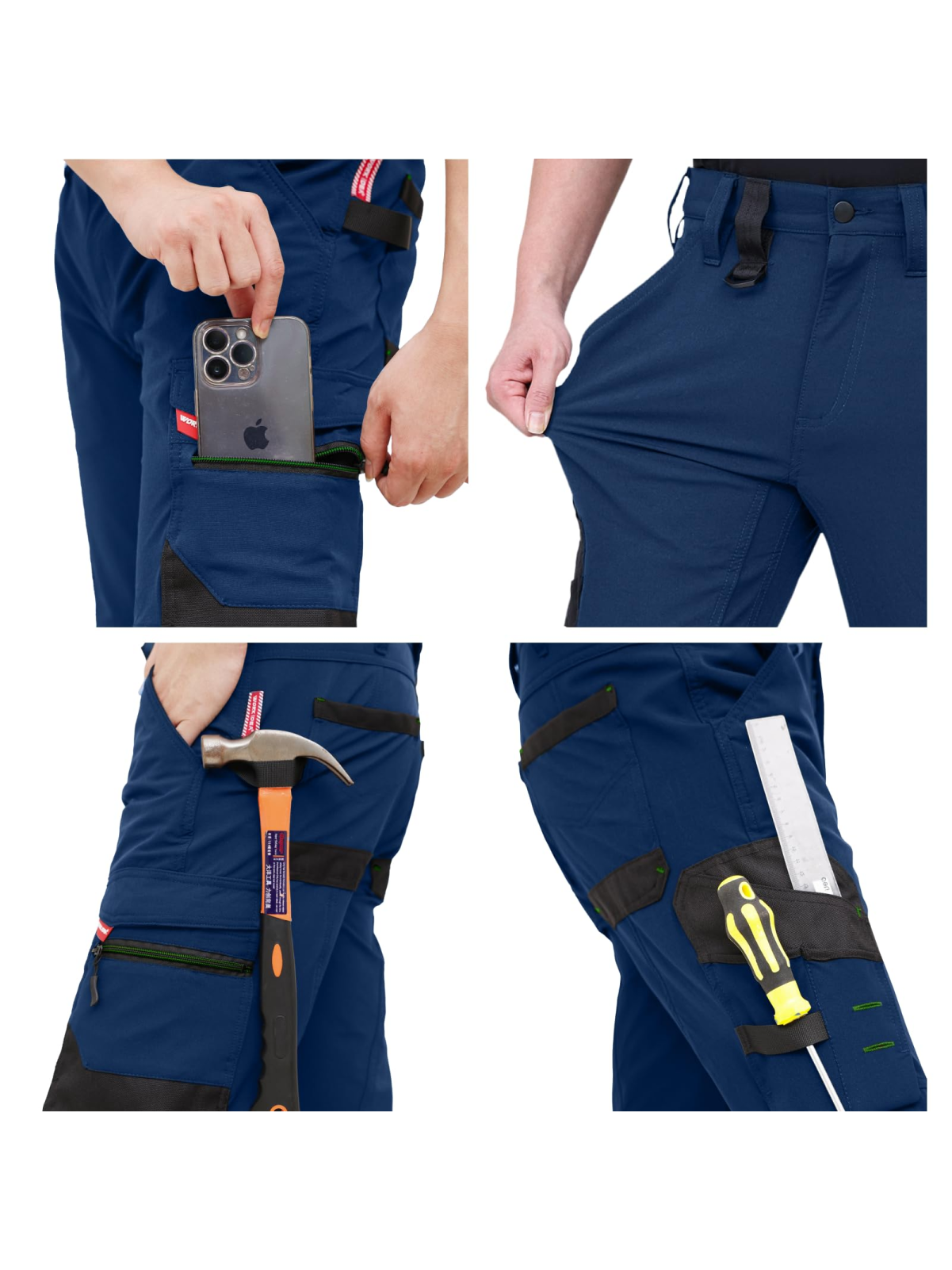 WORK IDEA Men's Slim Fit Stretch Work Shorts Durable Elegance for Highest