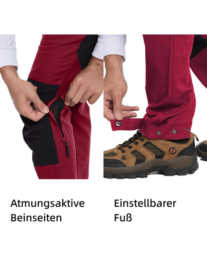 WORK IDEA Women's Hiking Trousers, Stretch Slim Fit, Water Resistant, for Outdoor Activities