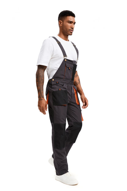 OVERALLS DE TRABAJO PARA HOMBRE WORK IDEA Overalls de Lona Resistente con Bolsillos para Almohadillas de Rodilla