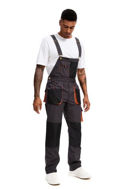 OVERALLS DE TRABAJO PARA HOMBRE WORK IDEA Overalls de Lona Resistente con Bolsillos para Almohadillas de Rodilla