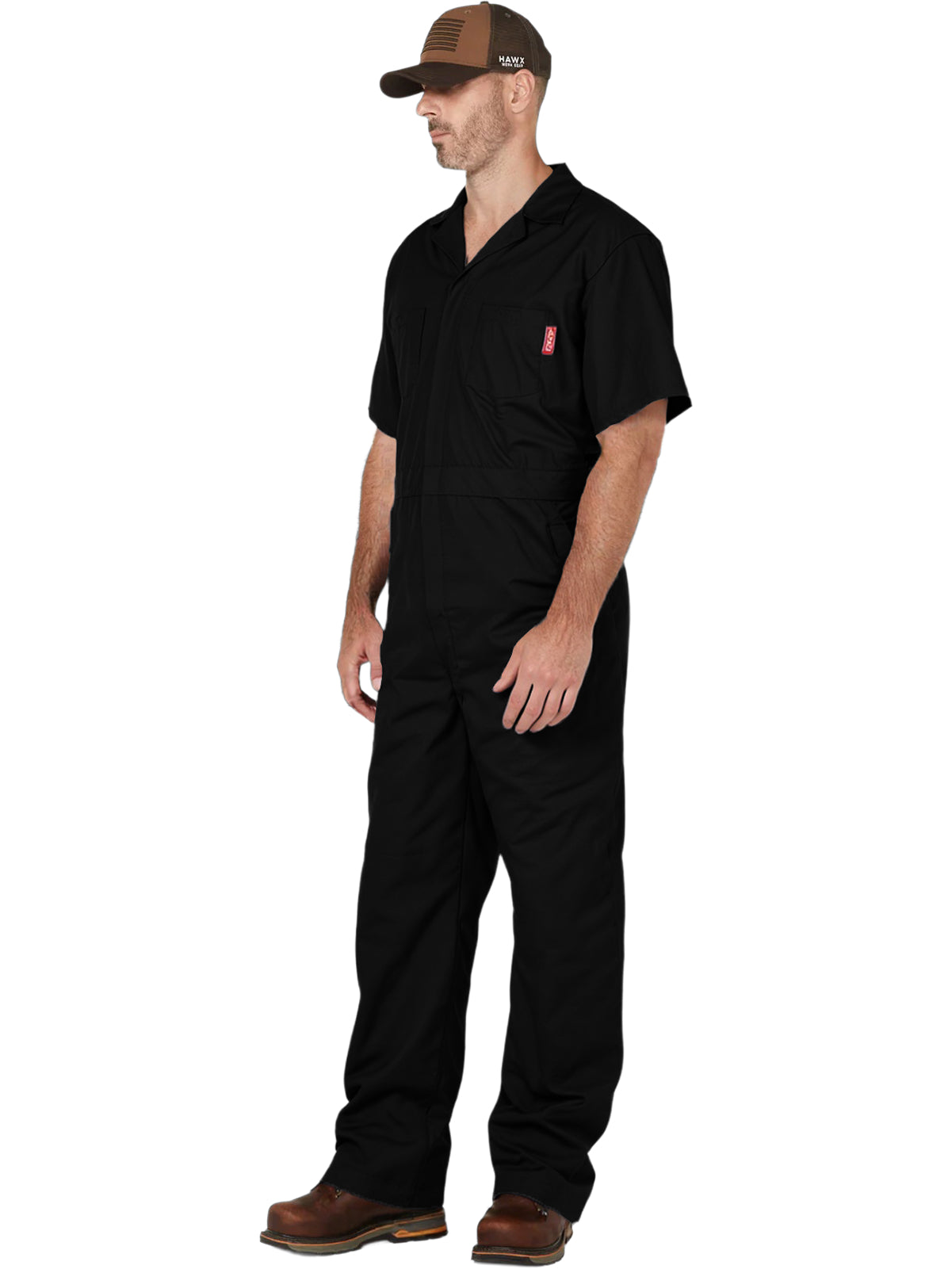 OVERALL DE TRABAJO PARA HOMBRE WORK IDEA - Mono Ligero de Manga Corta con Cintura Elástica y Múltiples Bolsillos