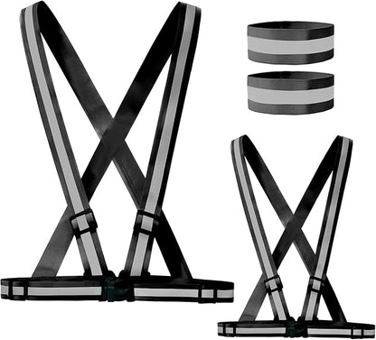 WORK IDEA Pack of 2 High Visibility Vest, Reflective Vest Certificate, Adjustable Vest for Cycling, Running, Hiking or Outdoor Use