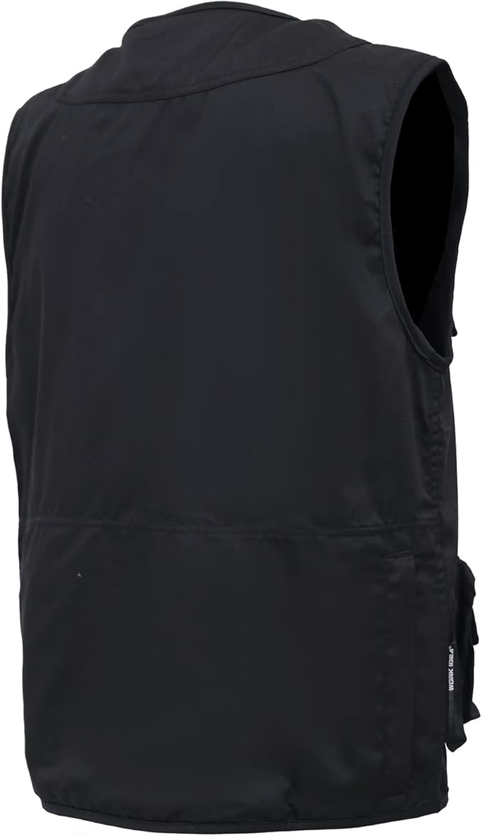 WORK IDEA Men's Outdoor Work Vest Multi-Pocket Fishing Vest Light Field Vest Camouflage Vest Summer Multifunctional Vest Breathable Fishing Vest