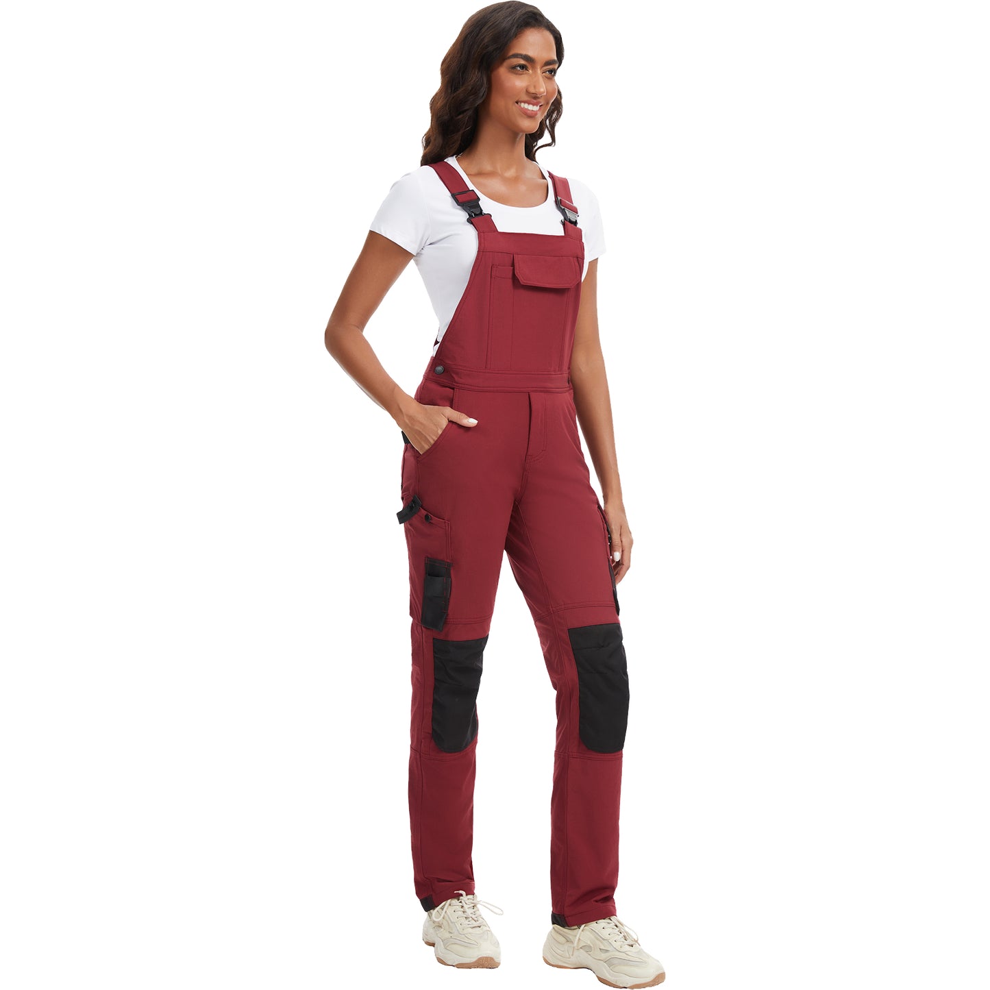 WORK IDEA Damen-Arbeitslatzhose mit guter Dehnbarkeit, vielen Taschen und teilweiser Verwendung von Cordura-Gewebe für erhöhte Abriebfestigkeit, geeignet für Verschiedene Arbeitsumgebungen