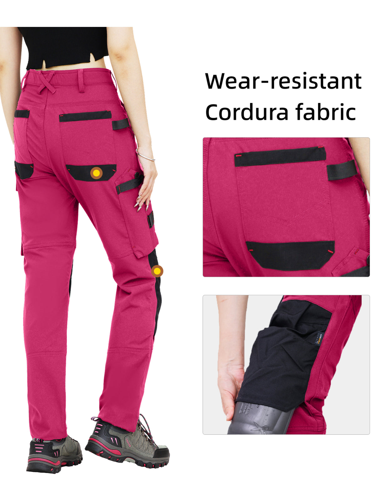WORK IDEA Women's Slim-Fit Stretch Work Trousers: Cordura Fabric in Critical Areas, Heavy Duty, Elegant, Suitable for Highest Demands
