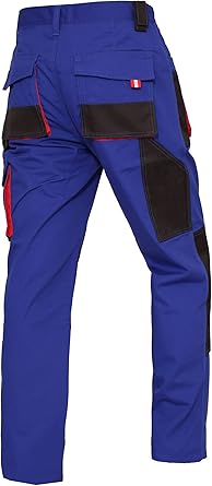 WORK IDEA Mens Work Trousers Oxford Knee Pockets Heavy Duty Canvas