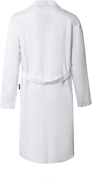 WORK IDEA Men's Women's Lab Coat, 100% Cotton, Laboratory Coat, Medical Coat, Doctor's Coat