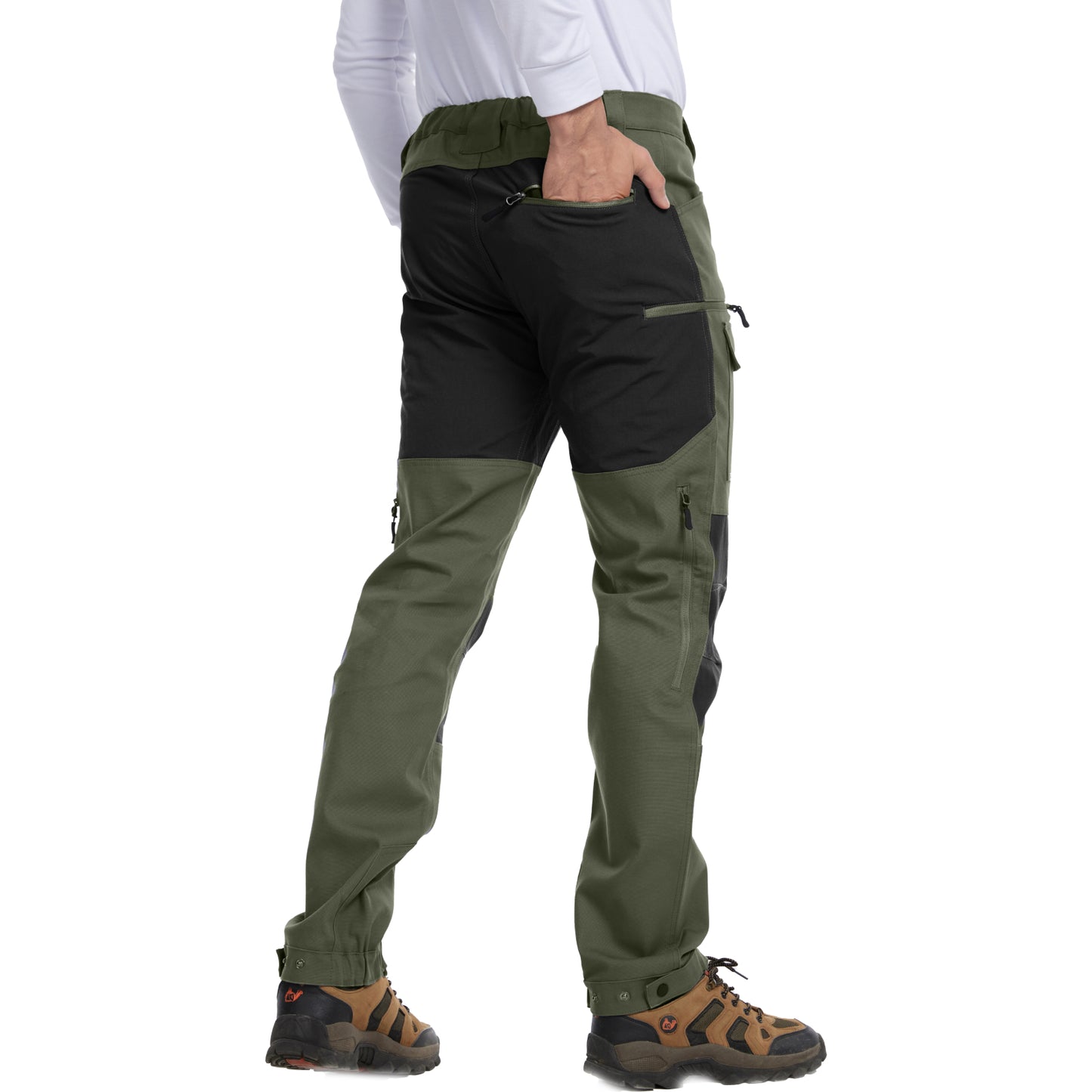 WORK IDEA Men's Hiking Trousers Stretch Slim Fit Waterproof Outdoor Hiking Trousers