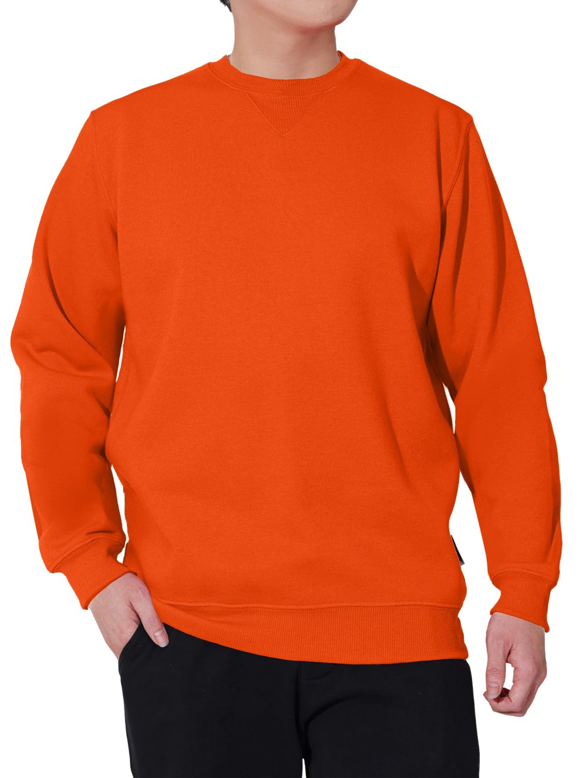 WORK IDEA Men's Crewneck Sweatshirt Work Wear Pullover Men's Basic Work Jumper