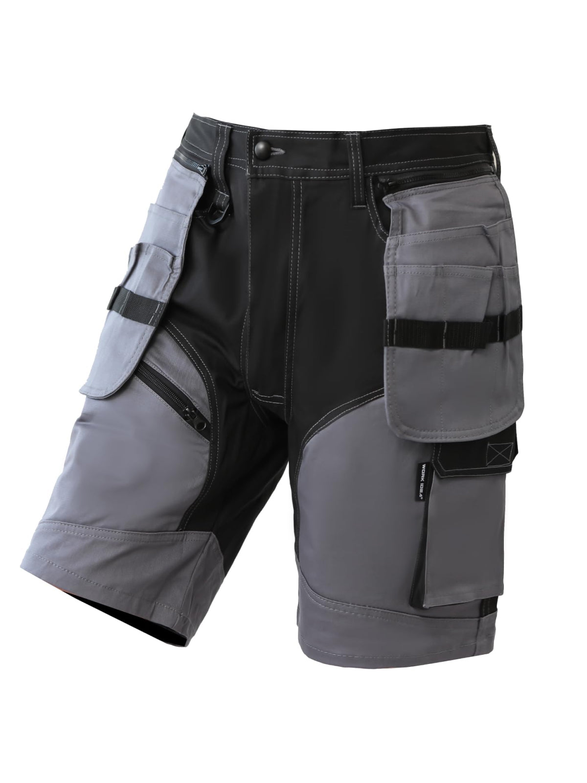 WORK IDEA Builder Work Shorts for Men - Durable Summer Combat Shorts - Multi Pocket Detachable Flight Pocket Shorts