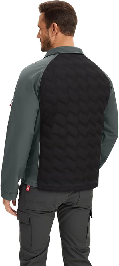 WORK IDEA Hybrid Waterproof Thermal Insulation Running Men's Jacket for Outdoor and Running with Contrast Colours