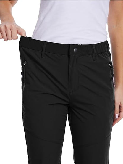 WORK IDEA Women's Summer Hiking Trousers, Ultra Thin & Quick-Drying, Lightweight Outdoor Trousers for Trekking and Yoga, Elastic, Breathable