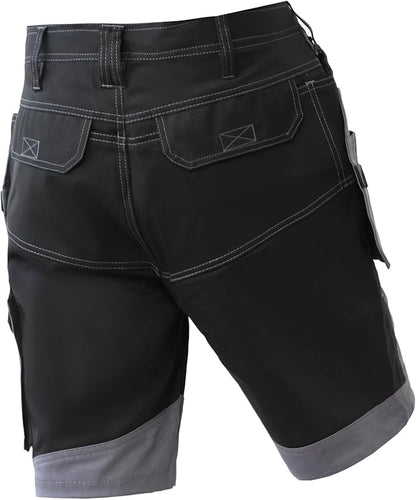 WORK IDEA Builder Work Shorts for Men - Durable Summer Combat Shorts - Multi Pocket Detachable Flight Pocket Shorts