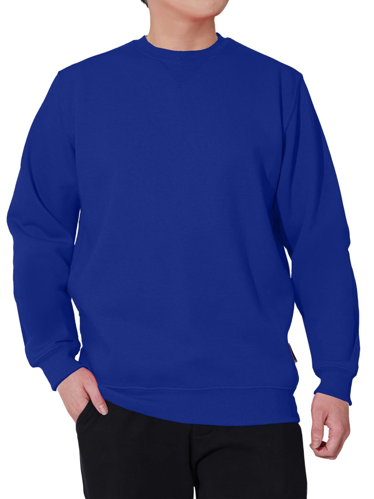 WORK IDEA Men's Crewneck Sweatshirt Work Wear Pullover Men's Basic Work Jumper
