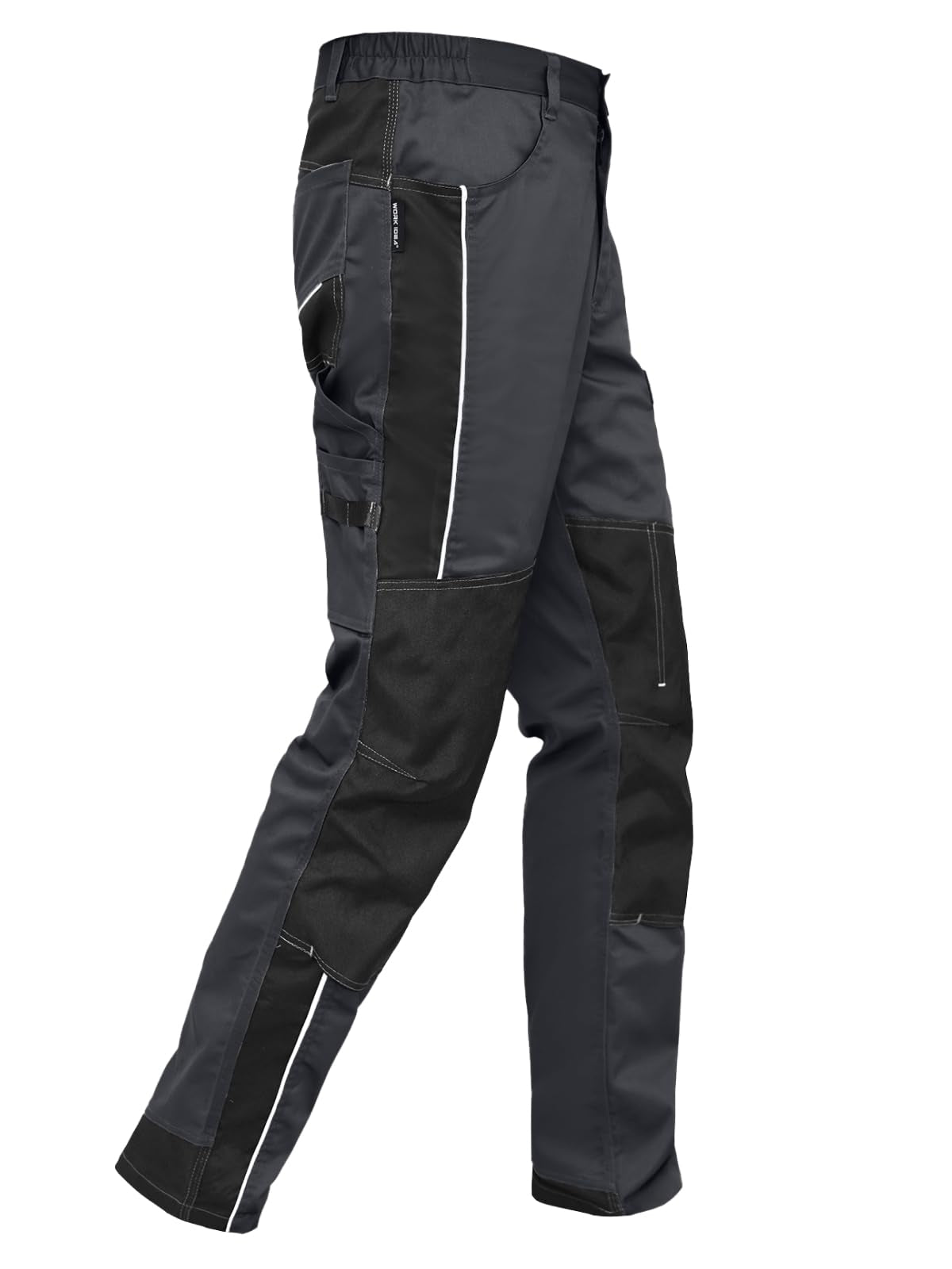WORK IDEA Men's Stretch Work Trousers with Multiple Pockets and Tool Pockets