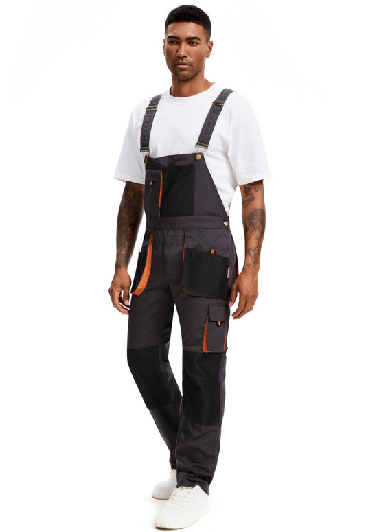 OVERALLS DE TRABAJO PARA HOMBRE WORK IDEA Overalls de Lona Resistente con Bolsillos para Almohadillas de Rodilla