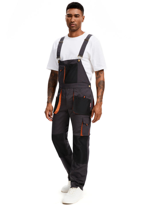 OVERALLS DE TRABAJO PARA HOMBRE WORK IDEA Overalls de Lona Resistente con Bolsillos para Almohadillas de Rodilla