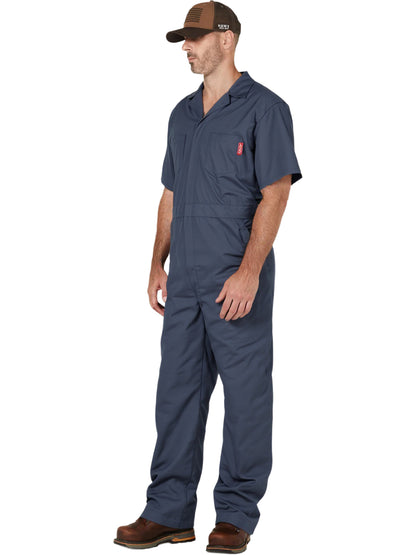 OVERALL DE TRABAJO PARA HOMBRE WORK IDEA - Mono Ligero de Manga Corta con Cintura Elástica y Múltiples Bolsillos
