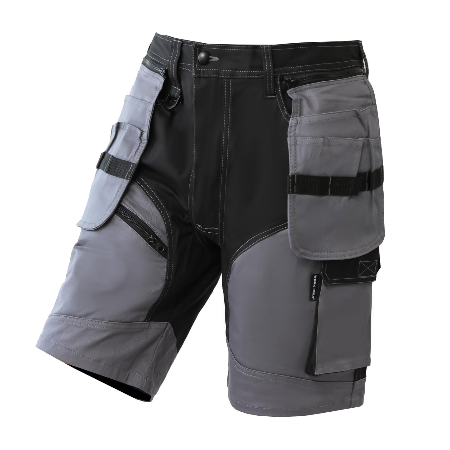 WORK IDEA Builder Work Shorts for Men - Durable Summer Combat Shorts - Multi Pocket Detachable Flight Pocket Shorts