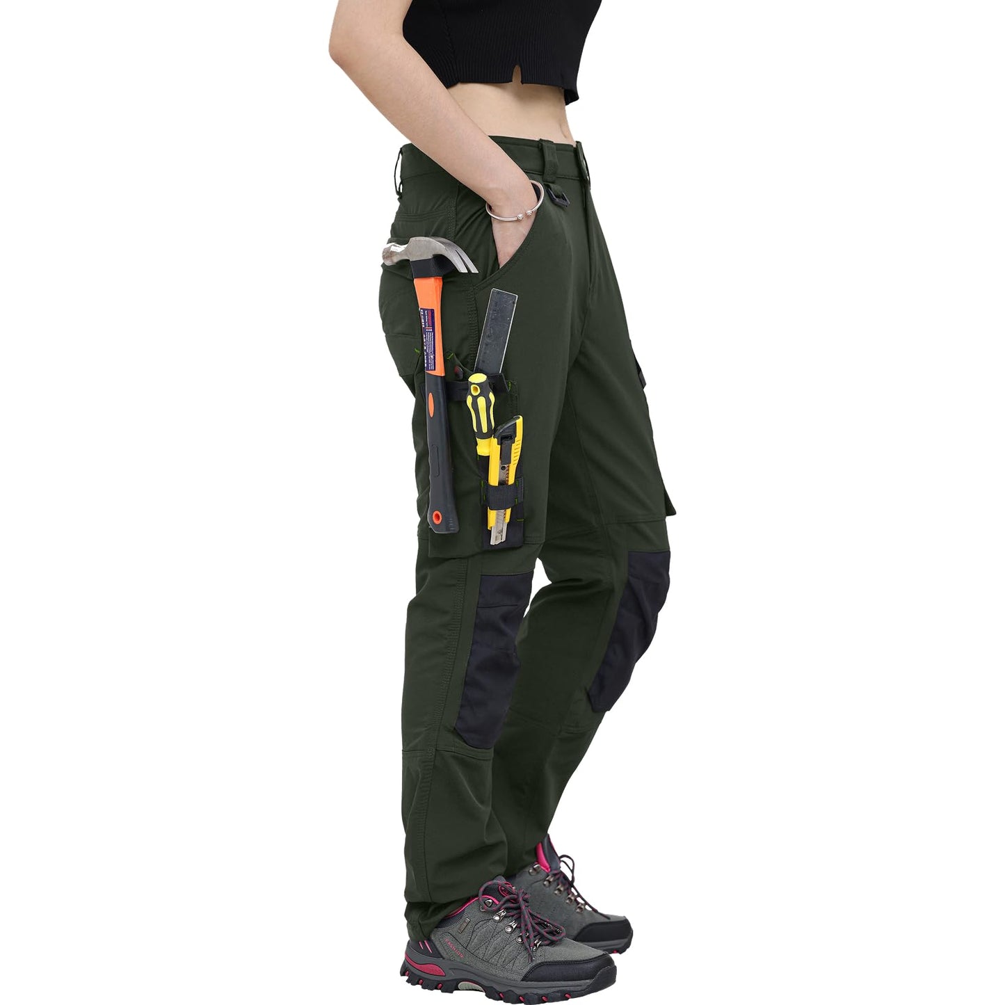 WORK IDEA Women's Slim-Fit Stretch Work Trousers: Cordura Fabric in Critical Areas, Heavy Duty, Elegant, Suitable for Highest Demands