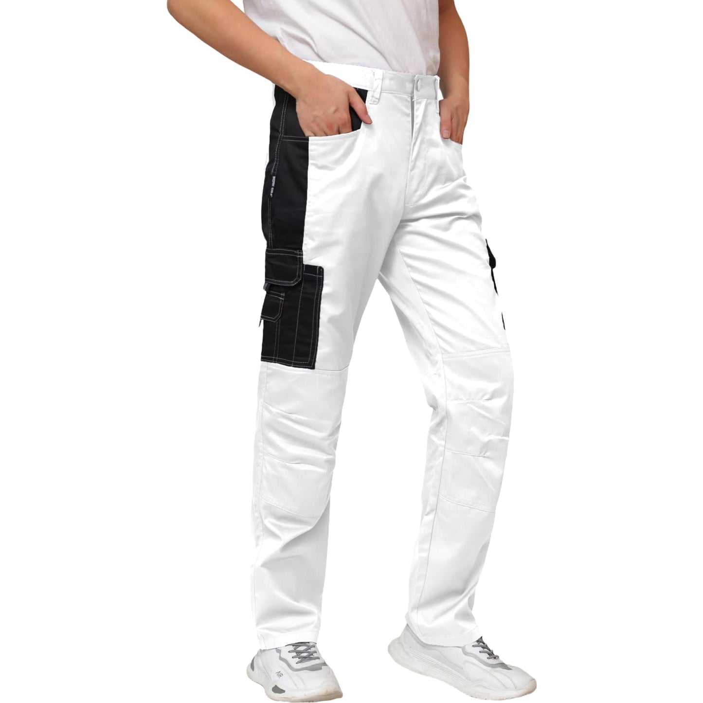 WORK IDEA Mens Work Trousers - Camouflage Trousers Mens Cargo Trousers with Inside Knee Pockets