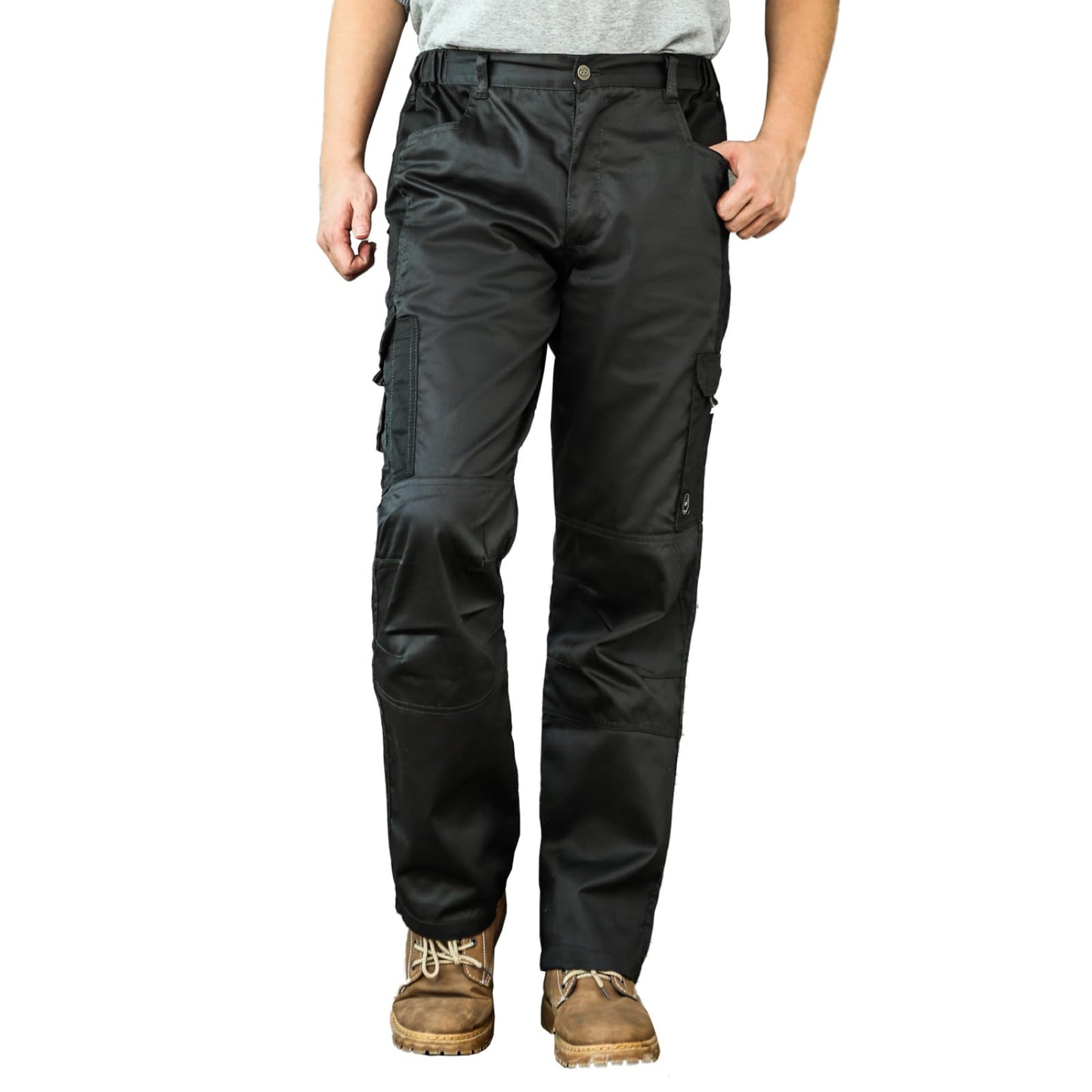 WORK IDEA Mens Work Trousers - Camouflage Trousers Mens Cargo Trousers with Inside Knee Pockets