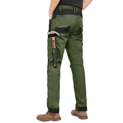 WORK IDEA Men's Stretch Work Trousers with Multiple Pockets and Tool Pockets