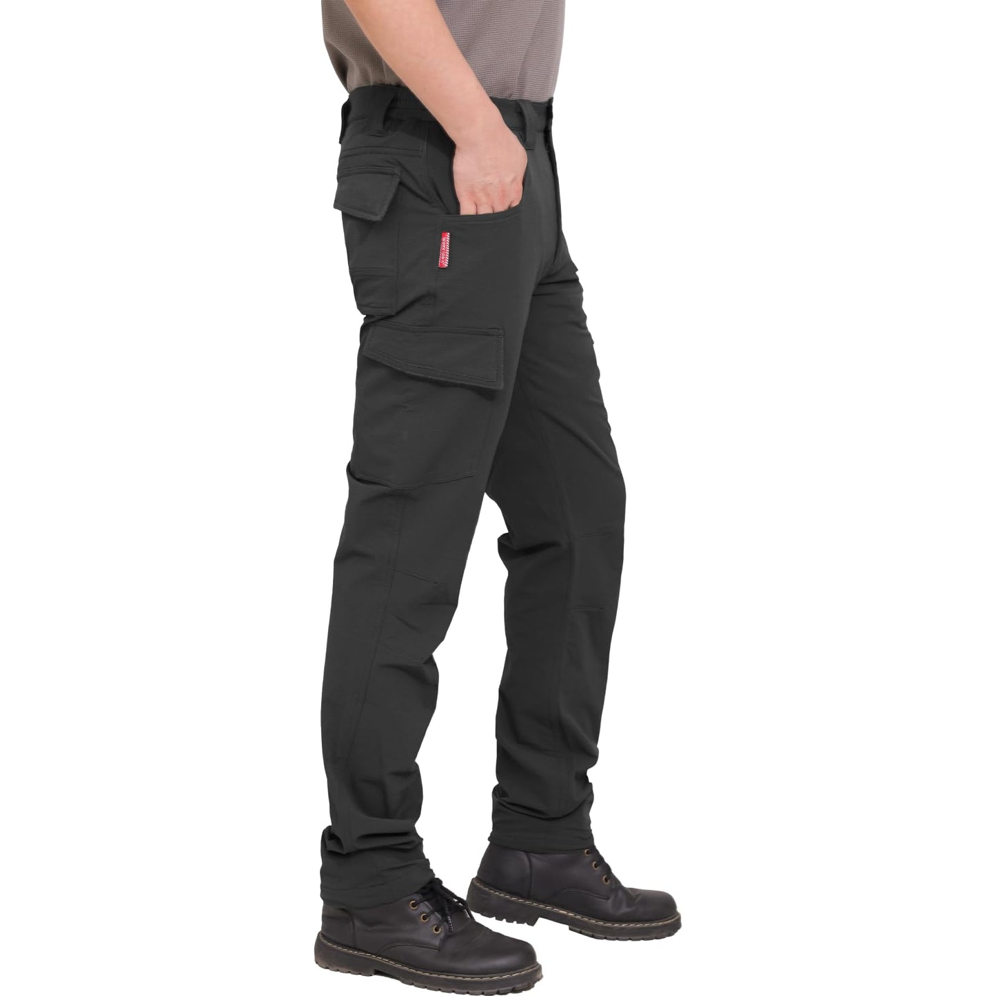 WORK IDEA Outdoorhose für Herren Wanderhose Wasserdicht & Elastisch Softshellhose Atmungsaktiv Weiche für Trekking, Bergsteigen und Freizeit