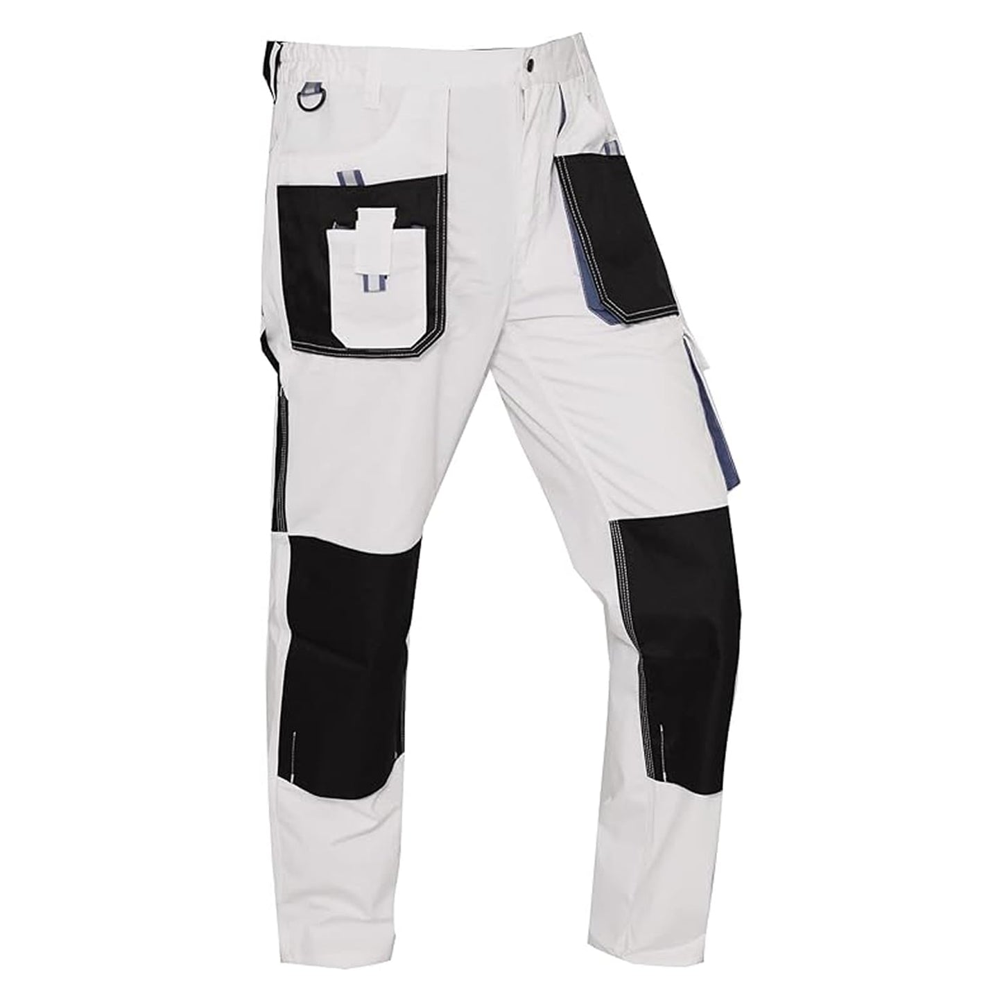 WORK IDEA Mens Work Trousers Oxford Knee Pockets Heavy Duty Canvas